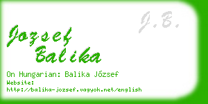 jozsef balika business card