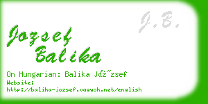 jozsef balika business card
